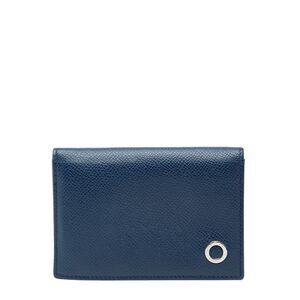 Bvlgari Business Card Holder Card Case Blue Leather Men's Bvlgari